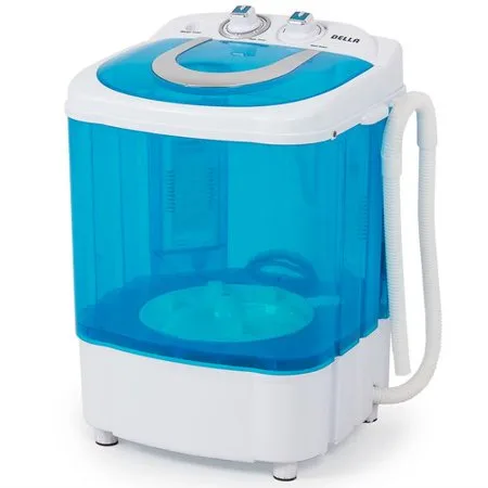 Della Electric Small Mini Portable Compact Washer Washing Machine (8.8 LB Capacity), Blue