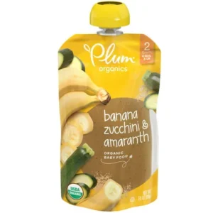 Plum Organics Stage 2 Organic Baby Food, Banana, Zucchini & Amaranth, 3.5 Ounce Pouch