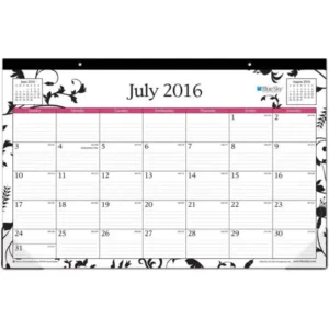 Blue Sky Analeis Academic Year 2016-2017 Monthly 17" x 11" Desk Pad Calendar