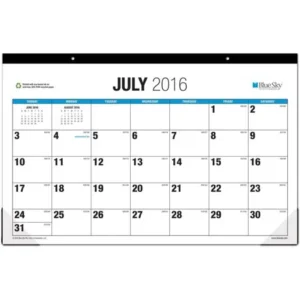 The Big Picture by Blue Sky Academic Year 2016-2017 Monthly 17" x 11" Desk Pad Calendar