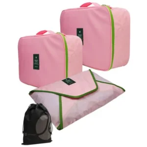 JAVOedge 3 Piece Set Fold Up Packing Cubes for Travel, Storage, Luggage (Medium, Large, Envelope Style)