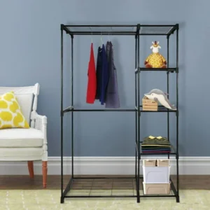 Closet Organizer Storage Rack Portable Clothes Hanger Home Garment Shelf