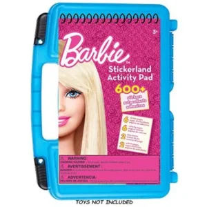 Official Barbie Sticker Book + Dolls Compatible Storage Organizer. Stores Up To 6 Barbie Dolls And Accessories. Customize Your Children's Storage Box With This Ultimate 600+ Sticker Collection