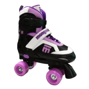 Mongoose MG-097G-L Girls Size Large Comfortable Quad Rollerblade Skates, Purple