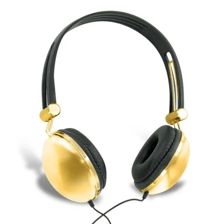 Ankit Fat Bass Over the Head Headphones (Metallic Gold)