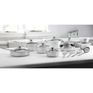 Mainstays Stainless Steel 18-Piece Cookware Set