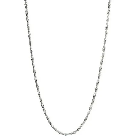 "Women's Sterling Silver 025 Singapore Necklace, 24"""