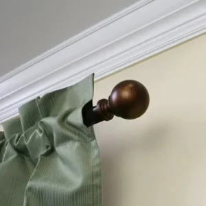 Mainstays 1" Diameter Decorative Curtain Rod with Ball Finial, Bronze, 30-84"