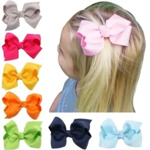 22Pcs Mix Color 3" Cute Baby Hairpin Bow Boutique Girls Kids Clips Headwear Bowknot Hair Accessories