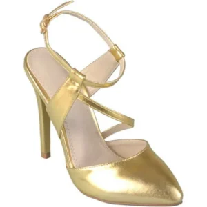 Brinley Co. Womens Almond Toe Ankle Strap High Heels