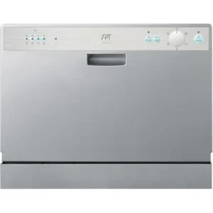 Sunpentown Delay Start Countertop Dishwasher, 2200 Series, Silver