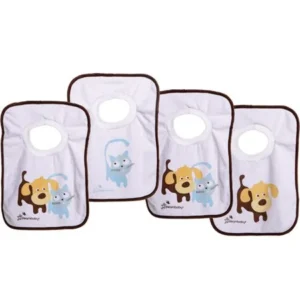 Dreambaby Terry Cloth Pull-Over Bibs, Favorite Pets, 4 Pack