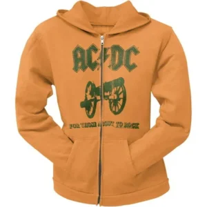 AC/DC - For Those About To Rock Juniors Zip Up Hoodie - X-Large