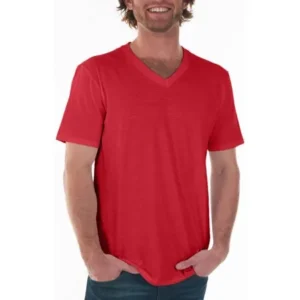 Gildan Big Mens Fitted V-Neck Short Sleeve T-Shirt, 2XL