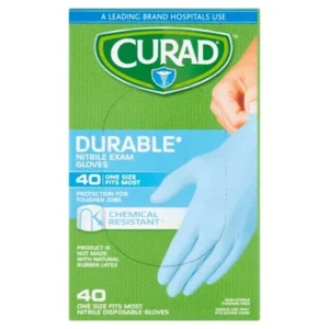Curad Nitrile Disposable Gloves, 40 count