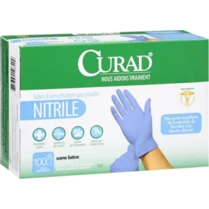Curad Nitrile Powder-Free Exam Gloves, 100 ct
