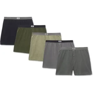 Big Men's Assorted Color Knit Boxers, 5-Pack