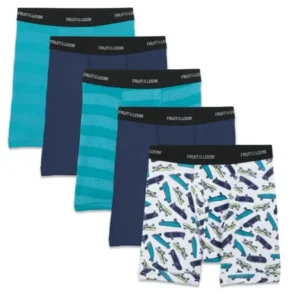 Fruit of the Loom Boys' Sport Style Boxer Briefs, 5 Pack