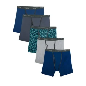 Fruit of the Loom Men's CoolZone Fly Ringer Boxer Briefs, 5 Pack