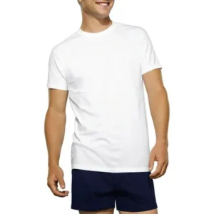 Men's White Crew T Shirts, 6+2 Bonus Pack