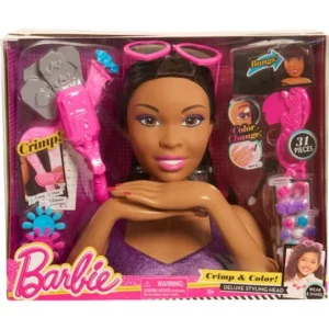 Barbie Crimp and Color Styling Head, African American