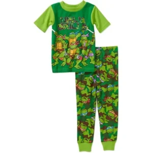 Teenage Mutant Ninja Turtles Baby Toddler Boy Short Sleeve Cotton Tight Fit Sleepwear Set