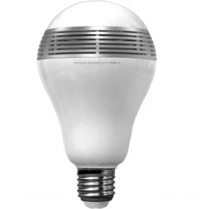 MiPow PLAYBULB BTL100-SR-WW Bluetooth Smart LED Speaker/Light Bulb, White and Silver