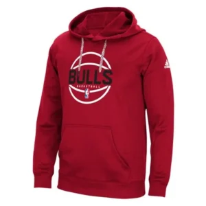 Chicago Bulls Adidas NBA Men's Climawarm Team Issue Hooded Sweatshirt