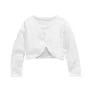 Bonnie Jean Girls Buttoned Knit Cardigan Sweater wht L - Big Kids (8-20)