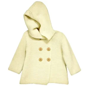 Bonnie Jean Little Girls Ivory Cotton Cardigan Sweater Coat 3T