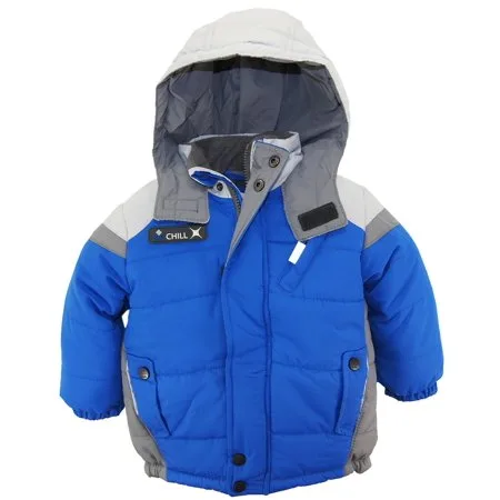 Big Chill Little Boys' Expedition Puffer Winter Coat with Hood