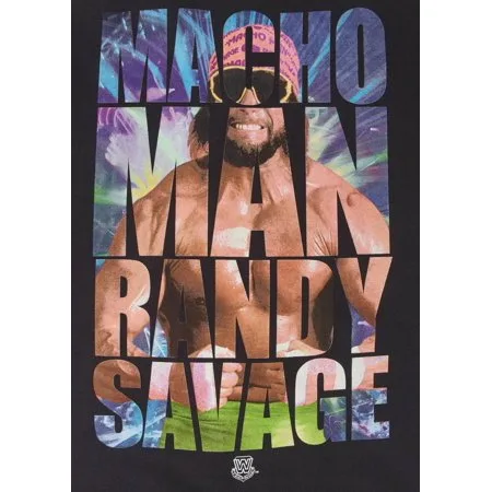 WWE Big Men's Randy Savage Short Sleeve Graphic T-Shirt, 2XL