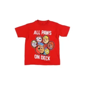 Nickelodeon Boys' Little Boys' All Paws on Deck Short Sleeve Tee