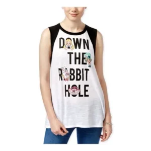Disney Womens Down The Rabbit Hole Muscle Tank Top