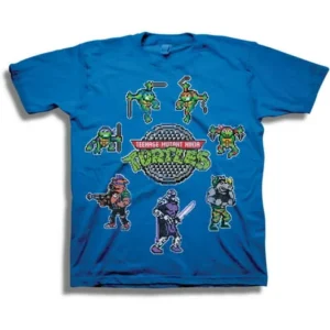 TMNT Classic Retro 8-Bit Character Sprites Boys' Short Sleeve Graphic Tee T-Shirt