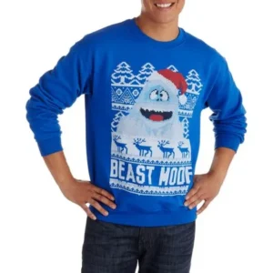 Beast Mode Big Men's Ugly Christmas Sweater, 2XL