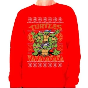 Teenage Mutant Ninja Turtles Big Men's Ugly Christmas Sweatshirt, 2XL