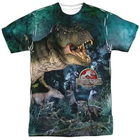Jurassic Park - Dinos Gather - Short Sleeve Shirt - XX-Large