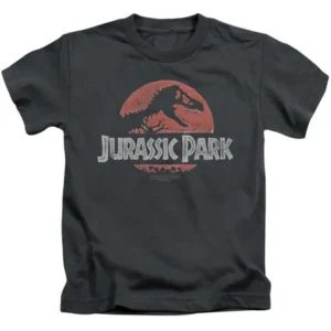 Jurassic Park - Faded Logo - Juvenile Short Sleeve Shirt - 4