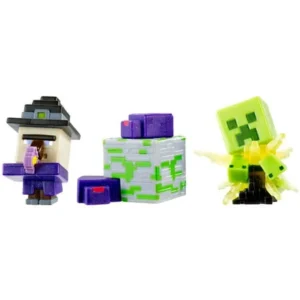 Minecraft Mini Figures 3-Pack - Potion Witch, Exploding Creeper, Endermites