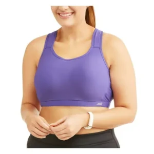 Avia Women's Plus Size Active High Impact Sports Bra With Cushioned Straps