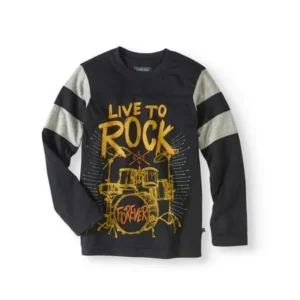 Boys' Long Sleeve Varsity Style Graphic Tee Shirt