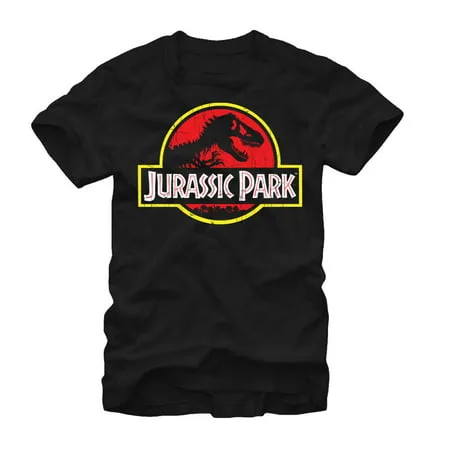 Men's Jurassic Park Classic "T Rex Logo" Short Sleeve Graphic Tee (Print On Demand)