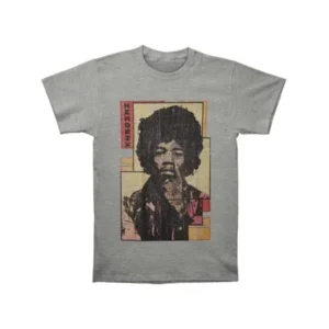 Jimi Hendrix Men's Collaged - Heather T-shirt Athletic