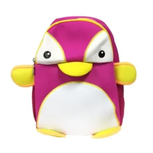 Neoprene Fun Pals Backpack for Toddlers, Pink and White Penguin