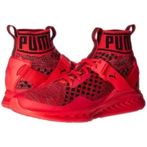 Puma Ignite EvoKnit Shoes Red Black Athletic Mens Running Footwear The Weeknd