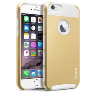 Insten White TPU/Gold Hard Hybrid Cover Case For Apple iPhone 6 6S 4.7" 4.7 Inches (2-Piece Shockproof Dual Layer Style)