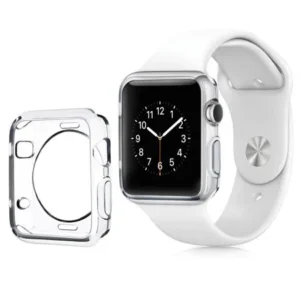 Insten For Apple Watch 42mm Series 1 Clear Rubber Gel Bumper Protective Case Transparent Ultra Thin, Shock Absorption