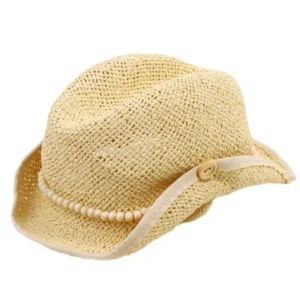 New Korea Fashion Children Wide Brim Straw Cap Visor Summer Beach Sun Hat