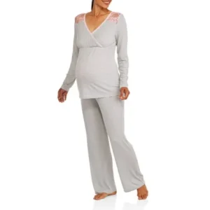 Nurture by Lamaze Maternity Nursing Long Sleeve and Pants Sleep Set